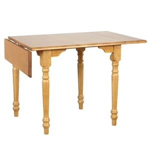 Selections 48&quot Rectangle Extendable Drop Leaf Dining Table Light Oak Wood