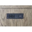 Saunders Sideboard Server/Storage Cabinet/Shelf USB Charging/Brown Acacia Wood