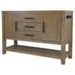Saunders Sideboard Server/Storage Cabinet/Shelf USB Charging/Brown Acacia Wood