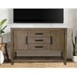 Saunders Sideboard Server/Storage Cabinet/Shelf USB Charging/Brown Acacia Wood