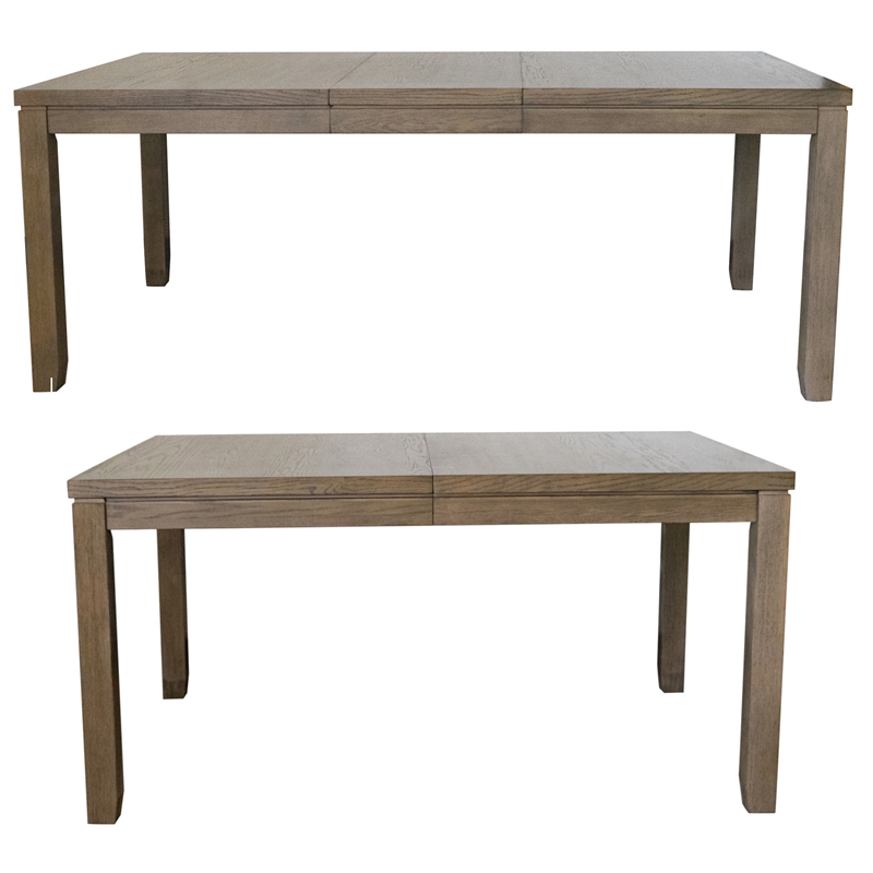 Saunders 8PC Extendable Dining Set with Server Charging/USB Brown Acacia Wood