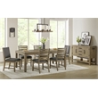Saunders 8PC Extendable Dining Set with Server Charging/USB Brown Acacia Wood
