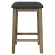 Saunders Counter Height Backless Padded Bar Stools Brown Acacia Wood (Set of 2)