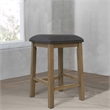 Saunders Counter Height Backless Padded Bar Stools Brown Acacia Wood (Set of 2)