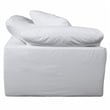 Puff 4 Pc Slipcovered Modular Sectional Sofa Performance Fabric White