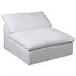 Puff 4 Pc Slipcovered Modular Sectional Sofa Performance Fabric White