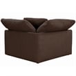 Puff 4 Pc Slipcovered Modular Sectional Sofa Performance Fabric Brown