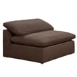 Puff 4 Pc Slipcovered Modular Sectional Sofa Performance Fabric Brown