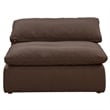 Puff 4 Pc Slipcovered Modular Sectional Sofa Performance Fabric Brown