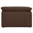 Puff 4 Pc Slipcovered Modular Sectional Sofa Performance Fabric Brown
