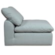 Puff 5 Pc Slipcovered Modular Sectional Sofa Performance Fabric Ocean Blue
