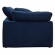 Puff 5 Pc Slipcovered Modular Sectional Sofa Performance Fabric Navy Blue