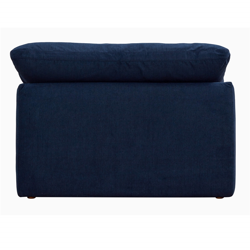Puff 5 Pc Slipcovered Modular Sectional Sofa Performance Fabric Navy Blue