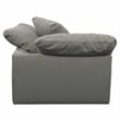 Puff 5 Pc Slipcovered Modular Sectional Sofa Performance Fabric Gray
