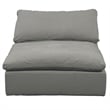 Puff 5 Pc Slipcovered Modular Sectional Sofa Performance Fabric Gray