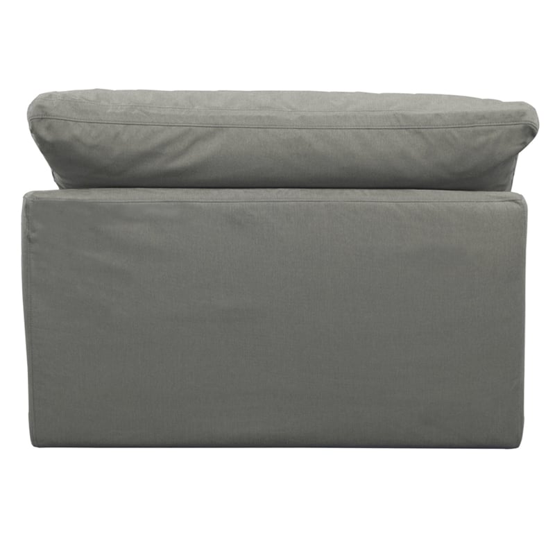 Puff 5 Pc Slipcovered Modular Sectional Sofa Performance Fabric Gray