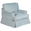 Horizon 4 Pc Slipcovered Living Room Sofa Set Ocean Blue Performance Fabric