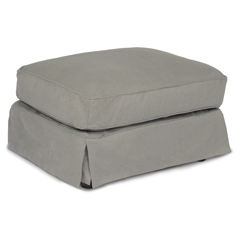 Horizon 4PC Slipcovered Living Room Sofa Set in Gray Washable Performance Fabric