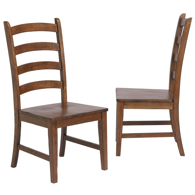 Simply Brook 6PC Extension Dining Set Performance Fabric Chairs Bench Brown Wood