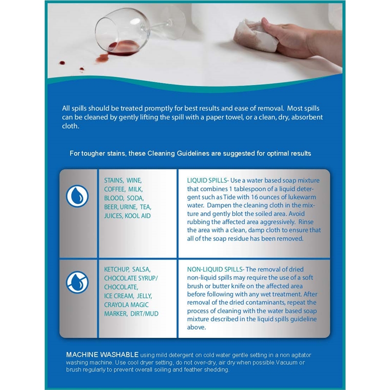 Horizon 2PC Slipcovered Sofa Loveseat Set Navy Blue Washable Performance Fabric