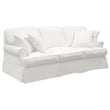 Horizon 2PC Slipcovered Sofa Loveseat Set in White Washable Performance Fabric