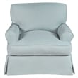 Horizon 3PC Slipcovered Sofa Chair Ottoman Set in Ocean Blue Performance Fabric