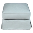Horizon 3PC Slipcovered Sofa Chair Ottoman Set in Ocean Blue Performance Fabric