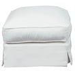 Horizon 3PC Slipcovered Sofa Chair Ottoman Set White Washable Performance Fabric