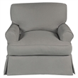 Horizon 3PC Slipcovered Sofa Chair Ottoman Set Gray Washable Performance Fabric