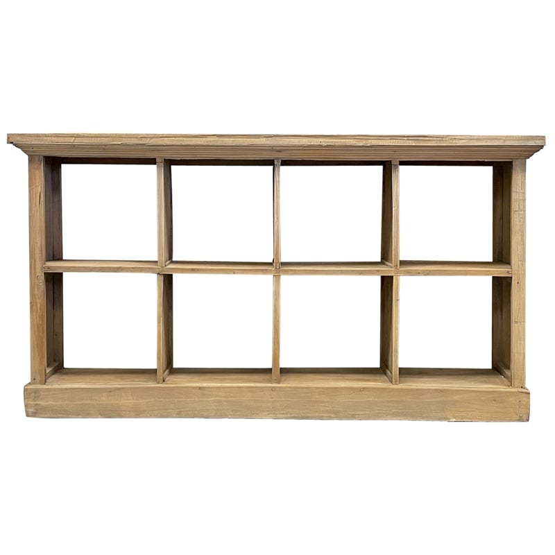Sunset Trading Cottage Cabinet w Baskets Driftwood Brown Solid Wood No Assembly