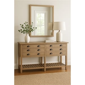 Sunset Trading Cottage Sideboard Driftwood Brown Solid Wood