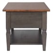 Sunset Trading Dakota End Table w Drawer and Shelf Brown and Gray Solid Wood