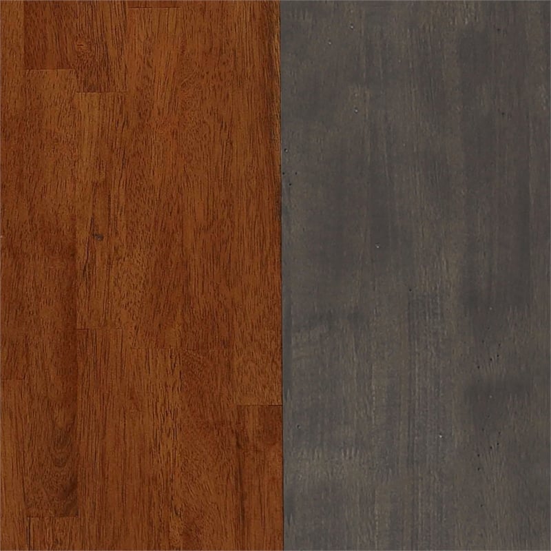 Sunset Trading Dakota Lamp Side Table w Drawer and Shelf Brown Gray Solid Wood