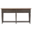 Sunset Trading Dakota Sofa Console Table w Drawers Shelf Brown Gray Solid Wood