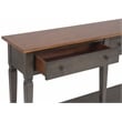 Sunset Trading Dakota Sofa Console Table w Drawers Shelf Brown Gray Solid Wood