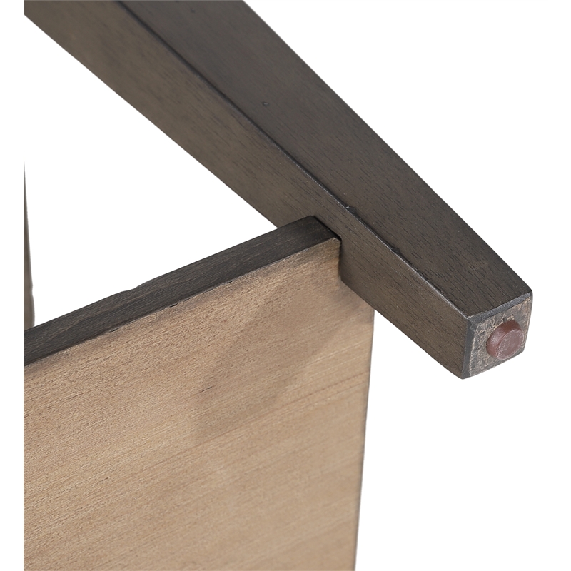 Sunset Trading Dakota Sofa Console Table w Drawers Shelf Brown Gray Solid Wood