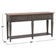 Sunset Trading Dakota Sofa Console Table w Drawers Shelf Brown Gray Solid Wood