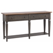 Sunset Trading Dakota Sofa Console Table w Drawers Shelf Brown Gray Solid Wood