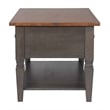 Sunset Trading Dakota Rectangular Coffee Table w Drawers Shelf Brown Gray Wood