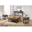 Sunset Trading Dakota 4PC Square Coffee Table Set w Console Brown Gray Wood