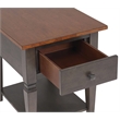 Sunset Trading Dakota 4PC Square Coffee Table Set w Console Brown Gray Wood