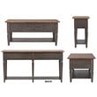 Sunset Trading Dakota 4PC Rectangle Coffee Table Set w Console Brown Gray Wood