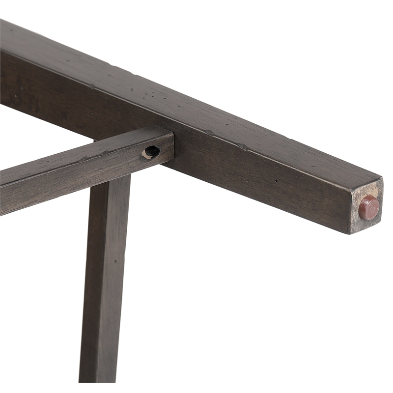 Sunset Trading Dakota 24-inch Slat Back Barstools Set of 2 Brown-Gray Solid Wood