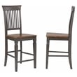 Sunset Trading Dakota 24-inch Slat Back Barstools Set of 2 Brown-Gray Solid Wood