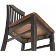 Sunset Trading Dakota Slat Back Dining Chairs Set of 2 Brown Gray Solid Wood