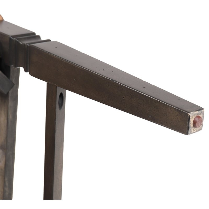 Sunset Trading Dakota Slat Back Dining Chairs Set of 2 Brown Gray Solid Wood