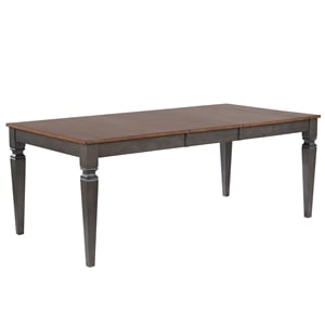 Dakota 60-78-inch Rectangle Expanding Butterfly Dining Table Brown and Gray Wood