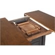 Dakota 42-54-inch Counter Ht Expanding Dining Table w Storage Brown Gray Wood