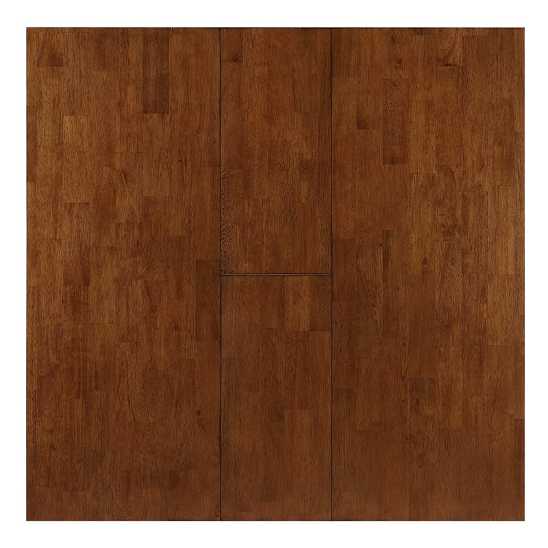 Dakota 42-54-inch Counter Ht Expanding Dining Table w Storage Brown Gray Wood