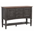 Dakota 6PC 60-78-in Rectangle Expand Dining Table Set w Buffet Gray Brown Wood
